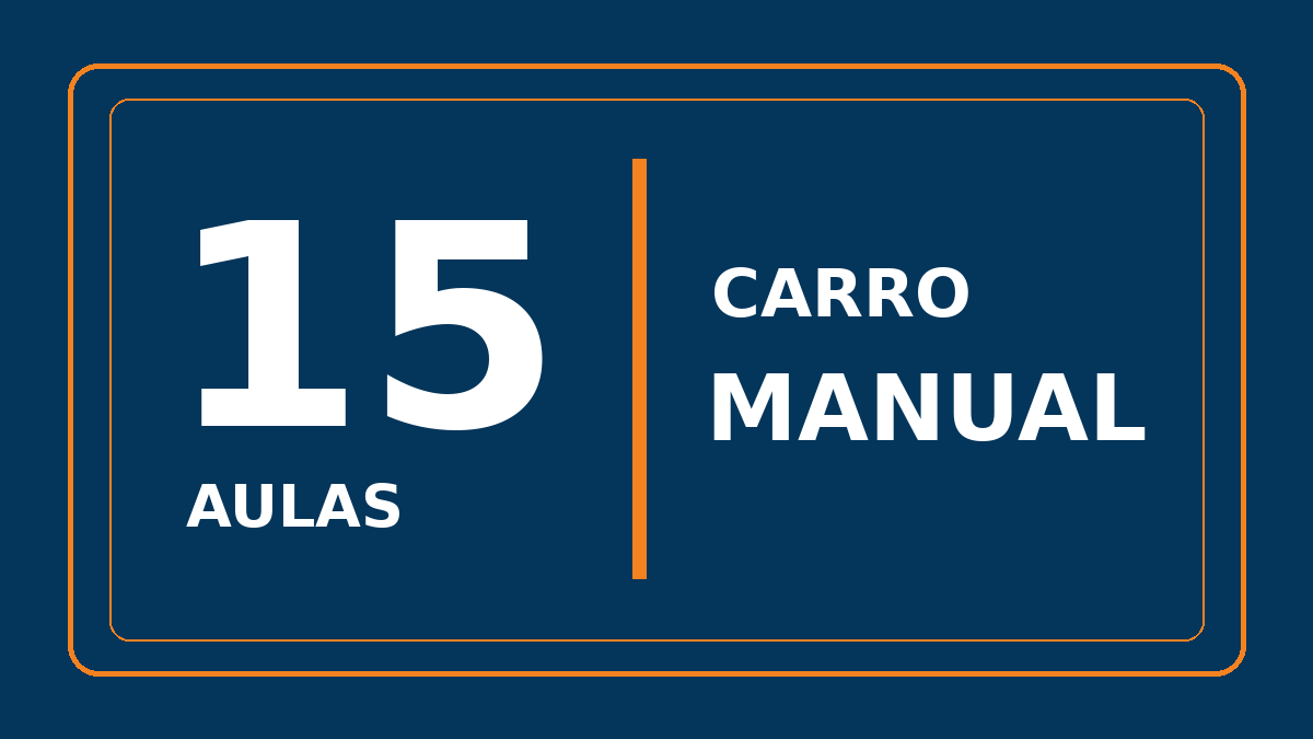 🚗 Pacote – 15 aulas práticas de carro manual
